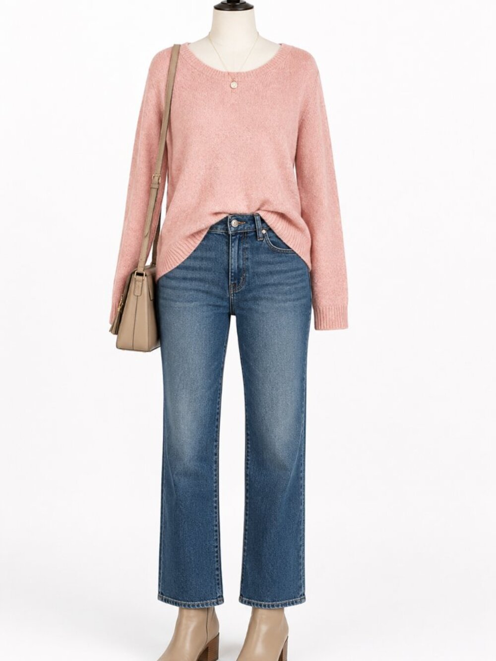 🌸 Old Navy Blush Pink Crewneck Sweater – Size Large